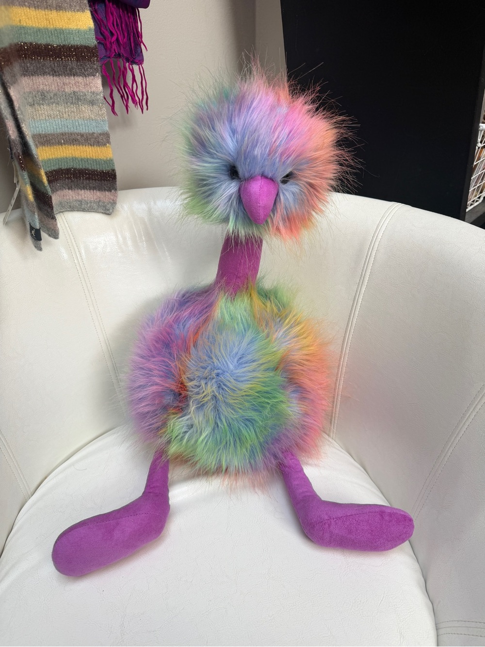 Jelly Cat Rainbow Pom Pom Emu Ostrich